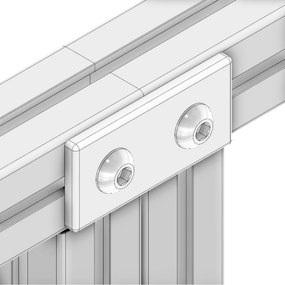 41-110-1 MODULAR SOLUTIONS ALUMINUM CONNECTING PLATE 45MM X 90MM FLAT W/HARDWARE